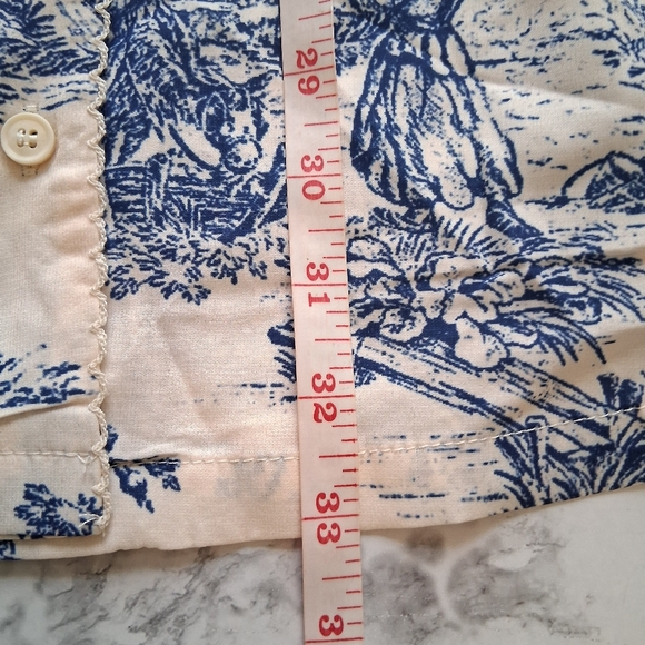 Cider Blue Toile fabric v neck Button up midi dress size medium NWT - Picture 5 of 9